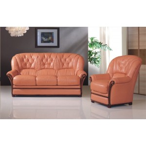 A90 Half Leather Living Room Set by ESF Furniture
