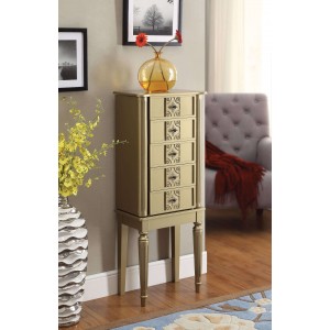 Tammy Jewelry Armoire, Gold by ACME