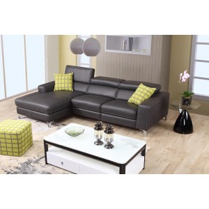 Ariana Premium Leather Sectional, Left Arm Chaise by J&M Furniture
