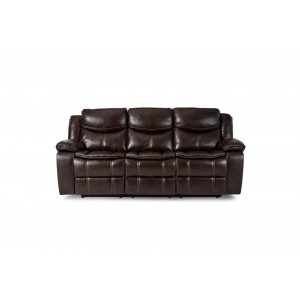 Bastrop Leather Gel Match Double Reclining Sofa by Homelegance