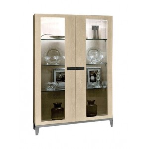 Ambra China Cabinet w/2 Doors & Wooden Sides by Camelgroup, Italy