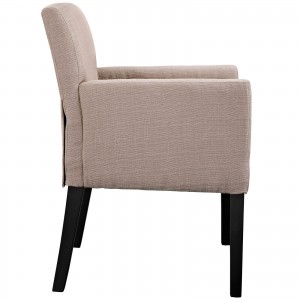 Chloe Wood Armchair, Beige by Modway Furniture