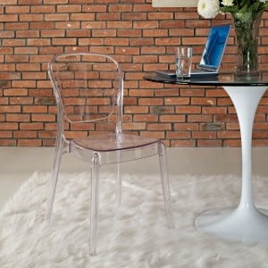 Entreat Dining Side Chair, Clear by Modway Furniture