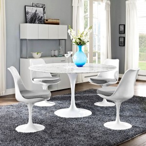 Lippa 54" Artificial Marble Dining Table by Modway Furniture