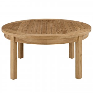 Marina Outdoor Patio Teak Round Coffee Table by Modway Furniture