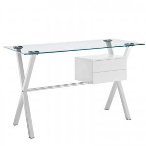 Stasis Office Desk, White by Modway Furniture