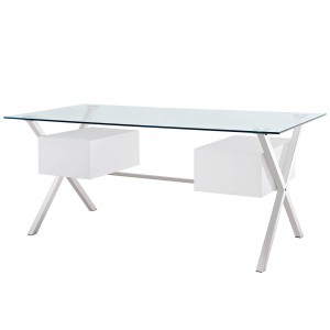 Abeyance Office Desk, White by Modway Furniture