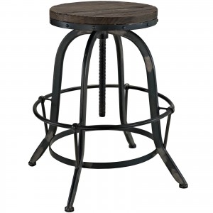 Collect Wood Top Bar Stool, Black by Modway Furniture