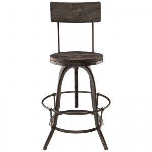 Procure Wood Bar Stool, Black by Modway Furniture