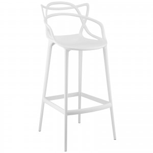 Entangled Bar Stool, White by Modway Furniture