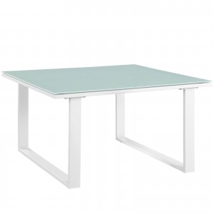 Fortuna Outdoor Patio Side Table, White by Modway Furniture