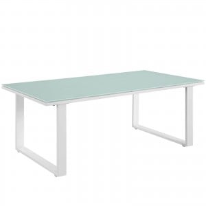 Fortuna Outdoor Patio Coffee Table, White by Modway Furniture
