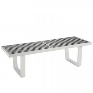 Sauna 4' Stainless Steel Bench by Modway Furniture
