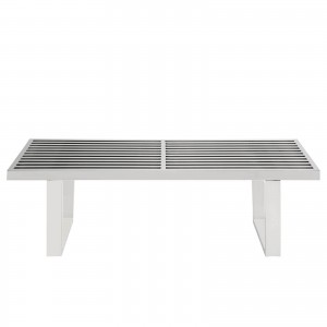 Sauna 4' Stainless Steel Bench, Silver by Modway Furniture