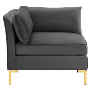 Ardent Performance Velvet Sofa, Gray by Modway Furniture