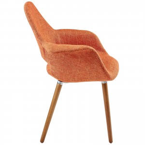 Aegis Dining Armchair, Orange by Modway Furniture