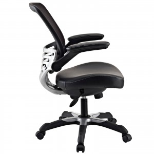Edge Vinyl Office Chair, Black by Modway Furniture