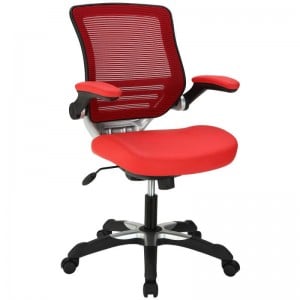 Edge Vinyl Office Chair, Red by Modway Furniture