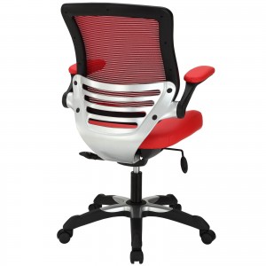 Edge Vinyl Office Chair, Red by Modway Furniture