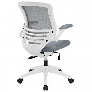 Edge White Base Office Chair, Gray by Modway Furniture