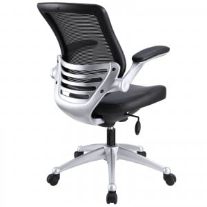 Edge Leather Office Chair, Black by Modway Furniture