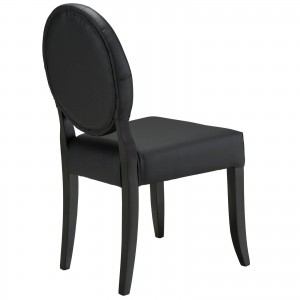 Button Dining Side Chair, Black by Modway Furniture