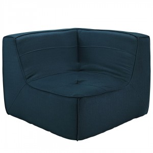 Align Tufted Fabric Corner Chair, Azure by Modway Furniture