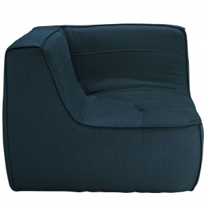 Align Tufted Fabric Corner Chair, Azure by Modway Furniture