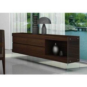✅ Float Modern Wood/Glass Buffet by J&M Furniture