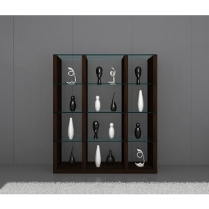 Float Modern Wood/Glass Wall Unit by J&M Furniture