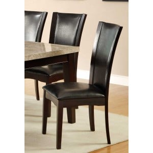 Hahn Transitional Vinyl/Wood Dining Chair by Homelegance