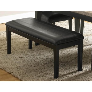 Cristo Transitional Vinyl/Wood Dining Bench by Homelegance