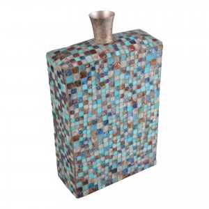 Azul Mosaic Iron/Glass Vase by MOE'S