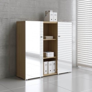 Mito Medium Office Storage Unit w/2 Doors by MDD Office Furniture