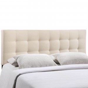 Lily King Fabric Headboard, Ivory by Modway Furniture