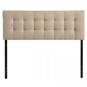 Lily Full Fabric Headboard, Beige by Modway Furniture