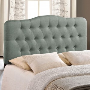 Annabel Queen Fabric Headboard, Gray by Modway Furniture