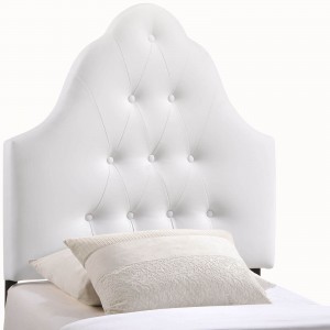 Sovereign Twin Vinyl Headboard, White by Modway Furniture