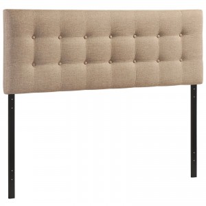 Emily Queen Fabric Headboard, Beige by Modway Furniture