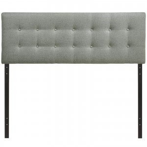 Emily Queen Fabric Headboard, Gray by Modway Furniture