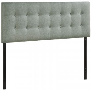Emily King Fabric Headboard, Gray by Modway Furniture