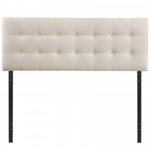 Emily King Fabric Headboard, Ivory by Modway Furniture