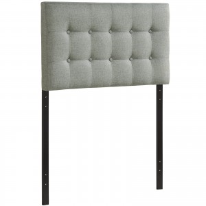 Emily Twin Fabric Headboard, Gray by Modway Furniture