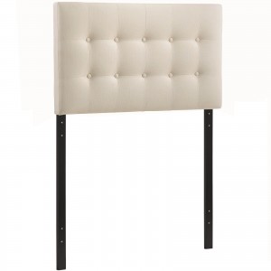 Emily Twin Fabric Headboard, Ivory by Modway Furniture