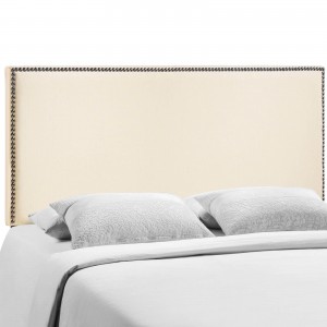Region Queen Nailhead Upholstered Headboard, Ivory by Modway Furniture