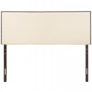 Region Queen Nailhead Upholstered Headboard, Ivory by Modway Furniture