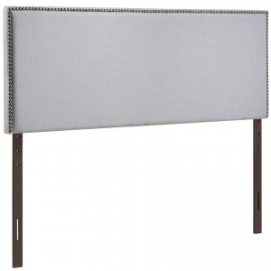 Region Full Nailhead Upholstered Headboard, Gray by Modway Furniture