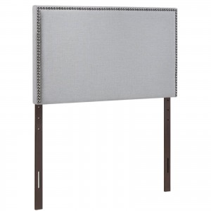 Region Twin Nailhead Upholstered Headboard, Gray by Modway Furniture