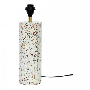 Terrazzo Cylinder Concrete/Iron/Cotton Table Lamp by MOE'S