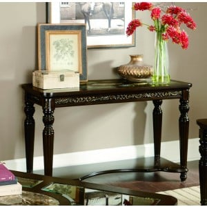Russian Hill Glass Sofa Table by Homelegance